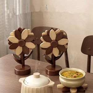 Set de table moderne à motif tournesol, résistant à la chaleur, pour cuisine, table à manger, support de cuisson pour assiettes et bols - Product Image 4