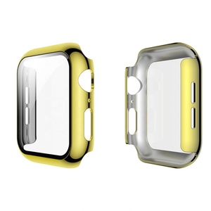 Protector de pantalla de reloj ultrafino 2 en 1, cubierta protectora de PC para Apple Watch, vidrio templado de 44/42/40/38MM, novedad de 2020 - Product Image 3