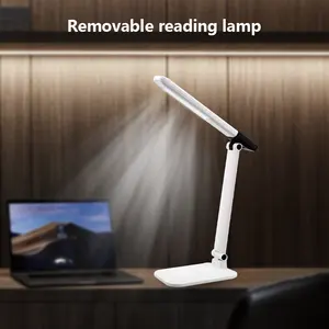 Lampu meja sentuh nirkabel, lampu baca desktop ABS dapat dilepas desain lampu meja sentuh