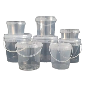 ถังพลาสติกเกรดอาหาร1-35L ที่มีฝาปิดแบบหนาถังยางเปล่าสีขาวขนาดเล็กสำหรับบรรจุซอสสีที่ปิดสนิท - Product Image 4