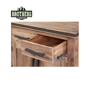 Buffet solide de marque ATLAS 2 portes pour chambre à coucher du Viet Nam fabrication de meubles armoire de table armoire au meilleur prix - Product Image 5