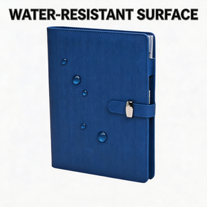 Blue PU Leather Hardcover Organizer Planner with <b>Magnetic</b> Buckle Closure - Product Image 5