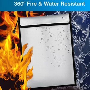 3 Pack Gray Fireproof And Waterproof <strong>Document</strong> <strong>Bag</strong> A4/A5 Organizer Pouch With Zipper For Laptop Storage Safe Storage For Fire - Product Image 2