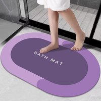 Tapis de bain rond super absorbant à taille personnalisée Tapis de salle de bain à la boue de diatomée à séchage rapide