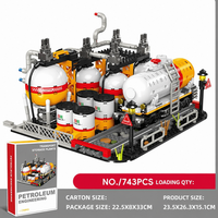 Set de Bloques de Construcción de Ingeniería Petrolera, 743 Piezas, Juguete de Construcción STEM, Kit de Modelo de Planta de Transporte y Almacenamiento, Ladrillos DIY, Regalo