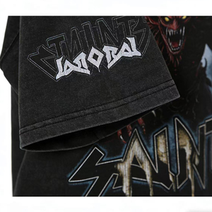 T-shirts Streetwear Personnalisés Imprimés DTG, Coupe Boxy Oversize, 100% Coton 300 g/m², Effet Délavé Acide, Motifs Manga - Product Image 3
