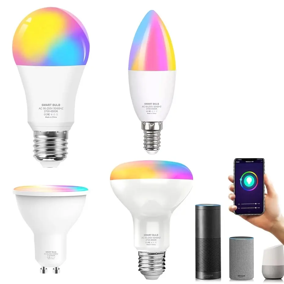 Amazon popolare WiFi Led lampadina 9W RGB Smart LED lampadine Alexa e Google