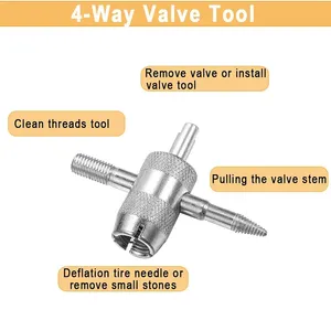 Outil de réparation de valve 33 pièces extracteur de noyau de valve outil de noyau de valve 4 voies avec emballage personnalisé - Product Image 3