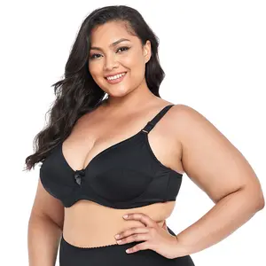 Dünne Tasse Große Größe 2 Stück BH und Hose Set Nahtlos Einfarbig Bügel Europa Frauen Plus Size BH Set