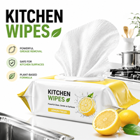 Toallitas de Limpieza para Cocina con Fórmula de Limón, Toallitas Desengrasantes para el Hogar, Toallitas de Cocina OEM