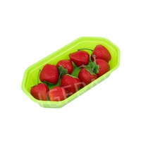 Wegwerp groene bootvormige PET RPET blister fruitbak van gerecycled plastic voor verse druiven