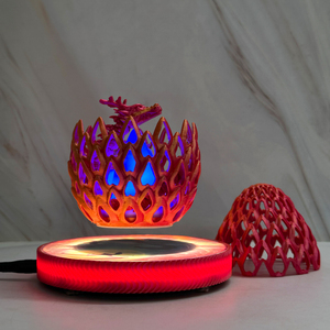 Lampe à œuf magnétique à lévitation RGB HCNT, décoration artistique 360° ° Lampe créative rotative en forme d'œuf de dragon flottant pour la décoration intérieure - Product Image 5