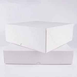 Оптовая партия: Экологичная упаковка для тортов и выпечки из переработанного пищевого картона, белая гофрированная коробка для подарков на день рождения - Product Image 2