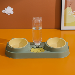 Mangkuk Makanan <span class=keywords><strong>3</strong></span>-in-1 Grosir dengan Tempat Air, Mangkuk Ganda, Tempat Minum, Dudukan Tinggi untuk Kucing, Mangkuk Hewan Peliharaan - Product Image 4