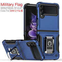 Tpu Pc cep 360 halka tutucu şok geçirmez arka kapak kamera koruma telefon kılıfları Samsung Z Flip 4