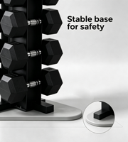 Rak Dumbbell Baja Tugas Berat 5/8 Tingkat, Penyimpanan Beban, Stand Dumbbell, Rak Dumbbell, Tempat Penyimpanan Beban untuk Home Gym