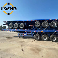 Semi-remorque porte-conteneurs à châssis squelette 2 ou 3 essieux pour le transport de conteneurs, semi-remorque plateau porte-conteneurs 50 tonnes