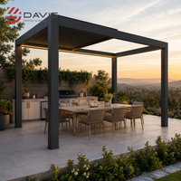 Großhandel Aluminium-Pergola-Pavillon mit Einziehbarem Dach, Maßgefertigte Fabrik-Pavillonkonstruktion für Händler und Projektbestellungen