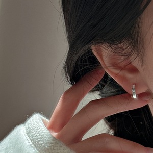 S925 Sterling <b>Silver</b> Korean Niche Sparkling Cat Eye <b>Ear</b> <b>Cuff</b> Korean Style Minimalist Wholesale - Product Image 4