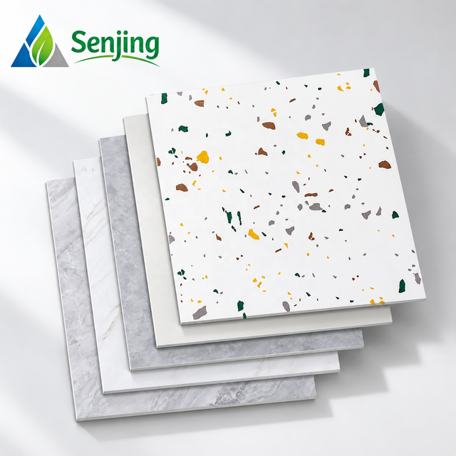 Discounted Anti-slip Bathroom LVT Marble Tile Ceramic Appearance PVC Flooring Luxury Vinyl Flooring Indoor