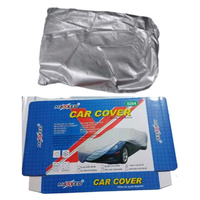 Housse de voiture couleur unie taille M, revêtement en aluminium argenté brillant, protection extérieure imperméable, modèle ZCQR DECO M0399
