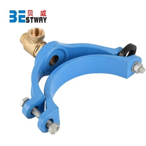 Bronze C83600 LG2 B62 Virole manuelle 1.0-1.6Mpa avec sangles <span class=keywords><strong>de</strong></span> <span class=keywords><strong>selle</strong></span> en fonte pour tuyau en plastique - Product Image 2