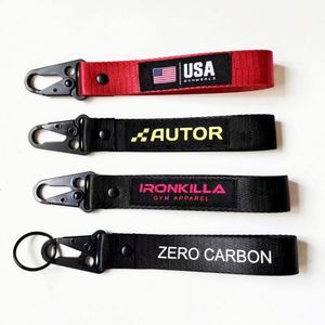 Llavero de mosquetón al por mayor, cordón corto de nailon para escalada, etiquetas personalizadas para llaves de motocicleta con logo - Product Image 6