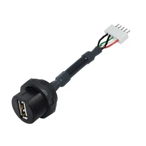 USB 2.0 סוג A כבל יצוק נקבה 4 פינים קידוד A פתרון העברת נתונים אמין ליישומים שונים