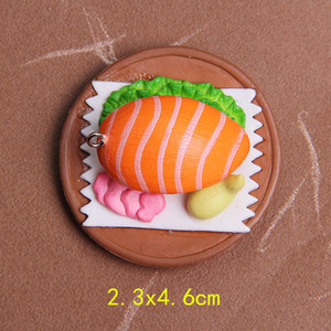 Nouveaux pendentifs japonais miniatures mignons et écologiques en forme de sashimi, de frites et de hamburger, accessoires de bijoux DIY populaires - Product Image 6