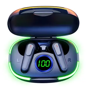TWS Pro80 LED Breathing Light Wireless Earbuds Good Bass Sound Headset Gaming In-ear Earphone & Headphones