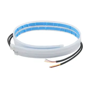 Bevinsee 2 x 12 V 60 cm LED flexible weiße Fahrlampe DRL fließender Wendeanzeigenstreifen Licht