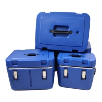 Ensemble Glacière Robuste Style Promotionnel 4 Pièces 15-25-35-50L, Boîte Isotherme Carrée pour Froid et Chaud