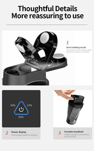 خلاط عصير صغير محمول بقوة 360 واط مع غطاء مانع للتسرب وقابل لإعادة الشحن عبر USB - Product Image 3