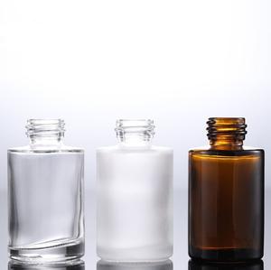 Flacon compte-gouttes liquide en verre dépoli de 30ml en forme de cylindre pour huile essentielle et soin de la peau Conteneur de sérum Utilisation de gouttes oculaires - Product Image 4