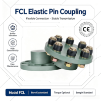 Accouplement élastique à chaîne à rouleaux en acier FCL, connexion goupille-étui, résistant à l'huile, amortissant les chocs, personnalisable OEM, homologué UE, direct usine