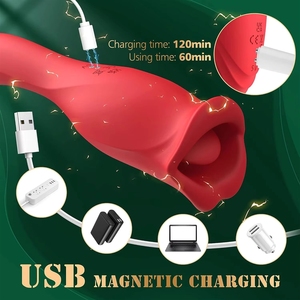 Vibratore Linguale Multifrequenza a Vendita Diretta, Massaggiatore per Stimolazione Clitoridea e Punto G per Donne, Giocattolo Vibrante - Product Image 3