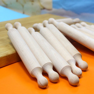 Wholesale Custom High Quality Eco-Friendly Child Montessori Kitchen Educational Toys Mini Wooden <b>Rolling</b> <b>Pin</b> - Product Image 3