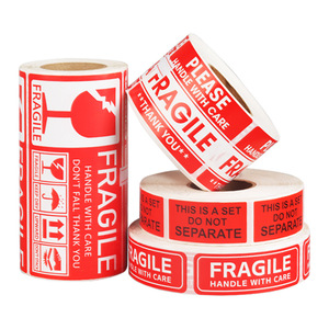 Etiquetas Frágiles Licoxin 130x70mm 250 Hojas Rectangulares Autoadhesivas para Envío Duraderas - Product Image 2