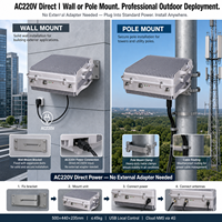 Repetidor Digital 5G de Triple Banda 900/1800/2100MHz, 4 Subbandas 1-30MHz GSM UMTS LTE900, Amplificador de Señal para Exteriores de 35dB IP65