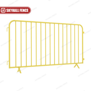 Barreras de seguridad y control de multitudes extraíbles galvanizadas con recubrimiento en polvo amarillo - Product Image 2