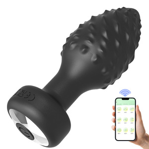 Plug Anale Gigante con Diamanti a Forma di Frutto, Controllo Remoto Wireless tramite APP, Dilatatore Anale, Vibratore, Giocattolo Sessuale per Uomini - Product Image 3