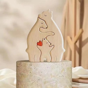 <span class=keywords><strong>Famiglia</strong></span> calda in legno madre <span class=keywords><strong>padre</strong></span> bambino orso Puzzle camera da letto da letto Desktop orso abbraccio ornamento <span class=keywords><strong>di</strong></span> <span class=keywords><strong>famiglia</strong></span> in legno massiccio artigianato - Product Image 2