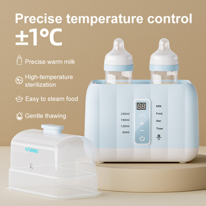 Chauffe-lait et stérilisateur pour bébé sans BPA, double bouteille, matériau PP, 200W - Product Image 2