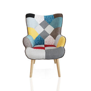 <span class=keywords><strong>Sillón</strong></span> Mecedor <span class=keywords><strong>tapizado</strong></span> de retazos moderno para sala de estar de hotel, escuela o parque, diseñado para la relajación - Product Image 2