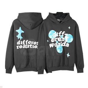 Sudaderas con Capucha de Forro Polar para Hombre, Personalizadas al por Mayor, con Logotipo Personalizado, Diseño de Cremallera de Color Sólido, Impresión Puff, Transpirables - Product Image 1