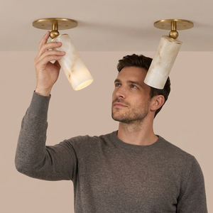 Modern Marble Ceiling Mount Light Fixture Round Indoor Home Decor Living Room Wall Lamp - Product Image 1