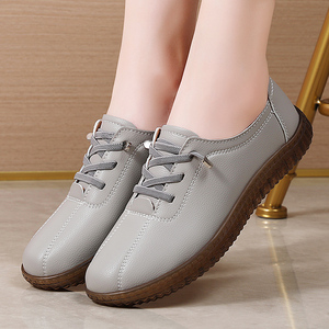 2025 vente chaude <span class=keywords><strong>blanc</strong></span> chaussures de travail décontracté chaussures pour femmes quotidien polyvalent mocassins mocassins chaussures plates avec semelle résistante à l'usure - Product Image 2