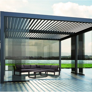 Toit à lames <span class=keywords><strong>motorisé</strong></span> pour restaurant en plein air, 12x12, 12x20, 8x3, 3m x 5m, 12' x 20', 7x3, en aluminium, couverture de patio, gazebo, ombrage, pergola - Product Image 1