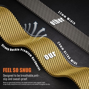 สายนาฬิกาข้อมือ Upro Rugged Stainless Steel Milanese Loop สำหรับ Apple Watch Series 11 พร้อมตัวล็อคแม่เหล็ก ปรับขนาดได้ - Product Image 5