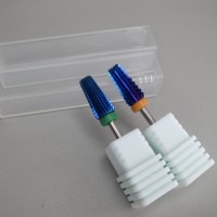 Fraise à ongles en carbure de tungstène 5 en 1 de qualité supérieure pour retirer le gel et l'acrylique, revêtement bleu
